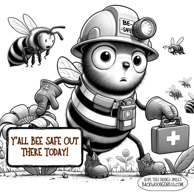 Bee Safe — BackwoodGenius original illustration