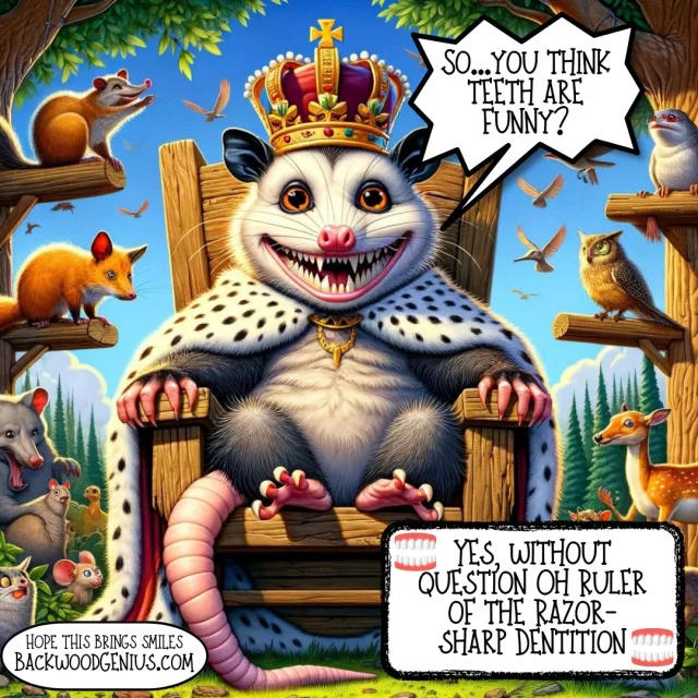 Smart Possum — BackwoodGenius original illustration