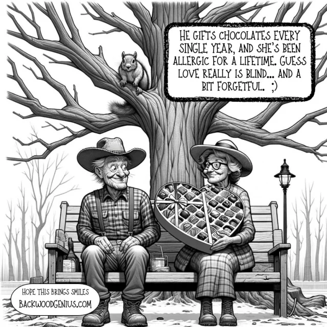 Valentine Wisdom — BackwoodGenius original illustration