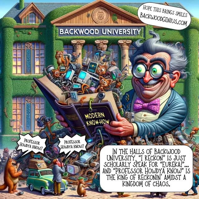 Backwood University — BackwoodGenius original illustration