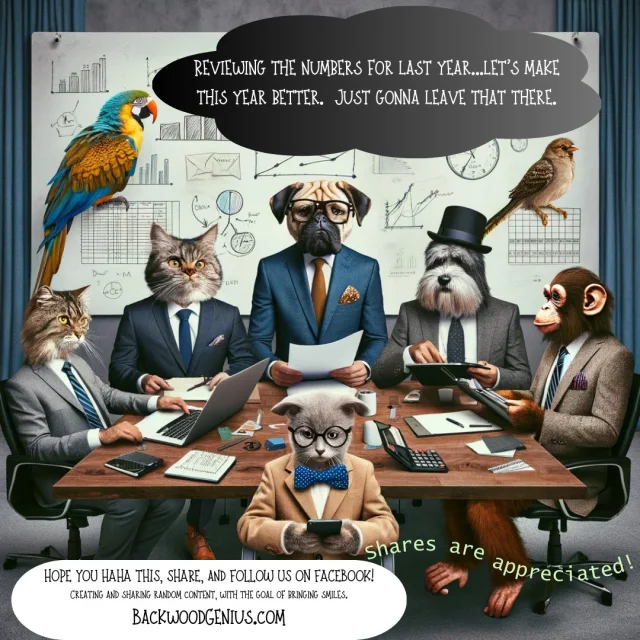 The Animal Boardroom — BackwoodGenius original illustration