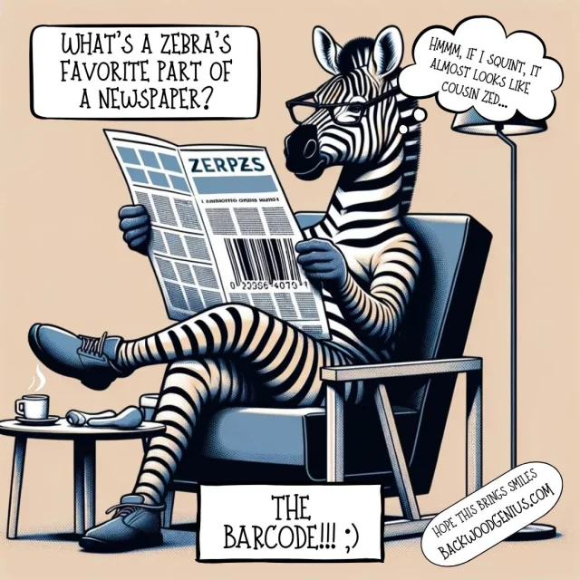 Zebra Barcode — BackwoodGenius original illustration
