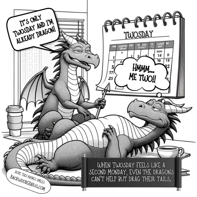 Leap-Day Dragon — BackwoodGenius original illustration