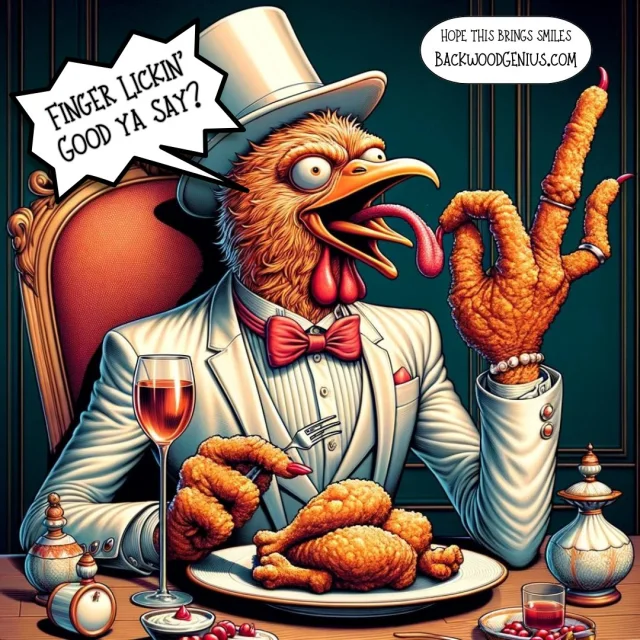 Fancy Chicken — BackwoodGenius original illustration