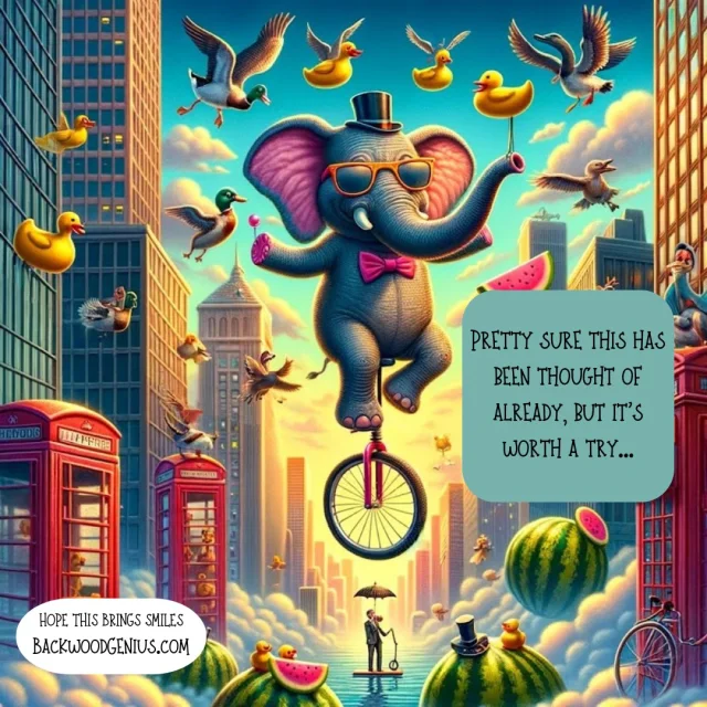 Elephant in the City — BackwoodGenius original illustration