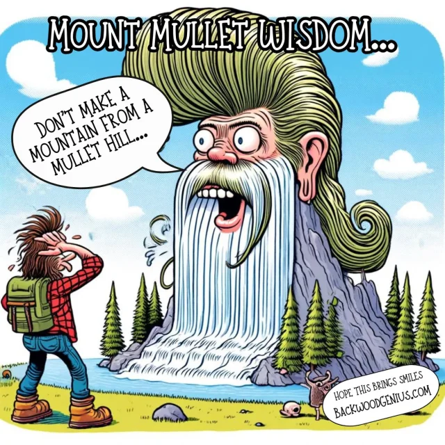 Mount Mullet — BackwoodGenius original illustration
