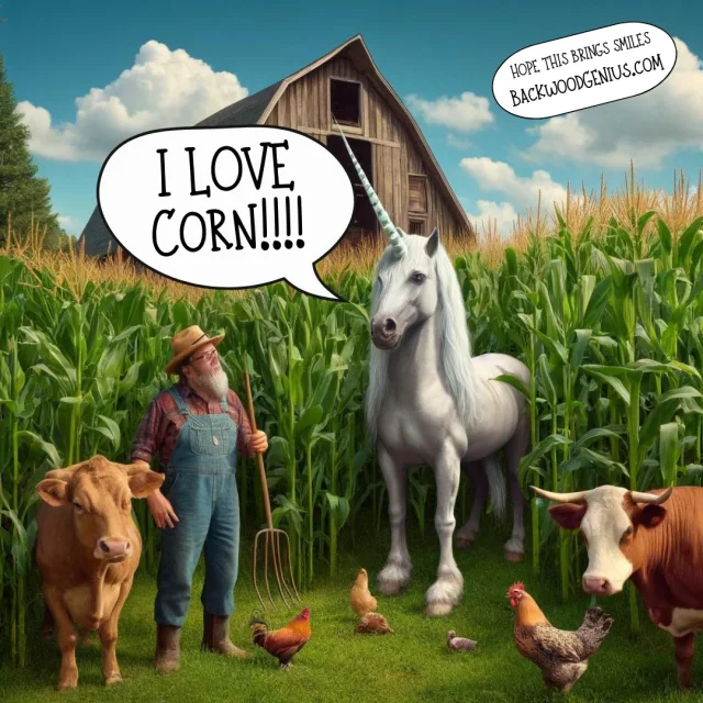 I Love Corn — BackwoodGenius original illustration