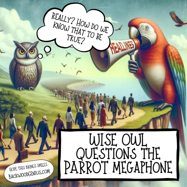 Parrot Philosophy — BackwoodGenius original illustration