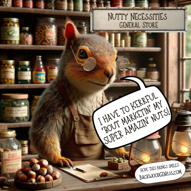 Nutty Necessities — BackwoodGenius original illustration