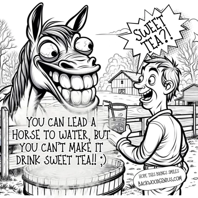 Sweet Tea Horse — BackwoodGenius original illustration