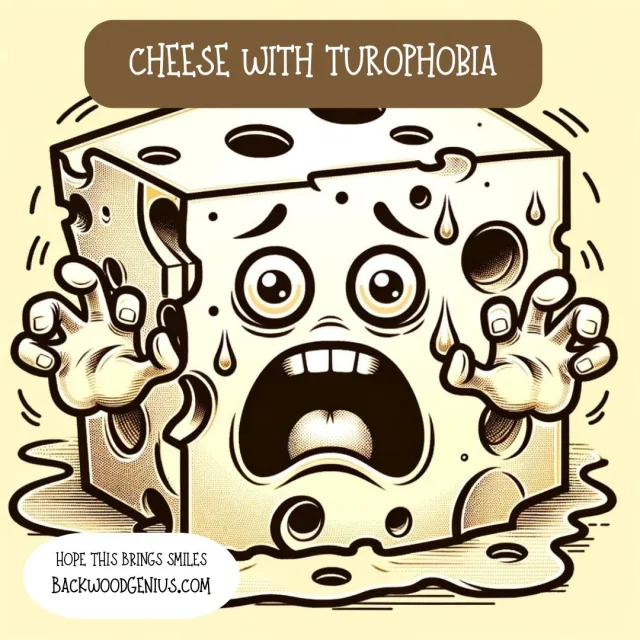 Scared Cheese — BackwoodGenius original illustration