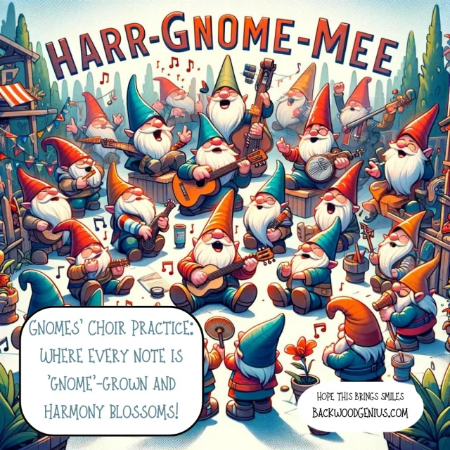 Gnome Choir — BackwoodGenius original illustration