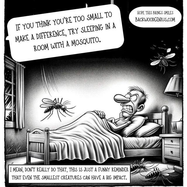 Mosquito Roommate — BackwoodGenius original illustration