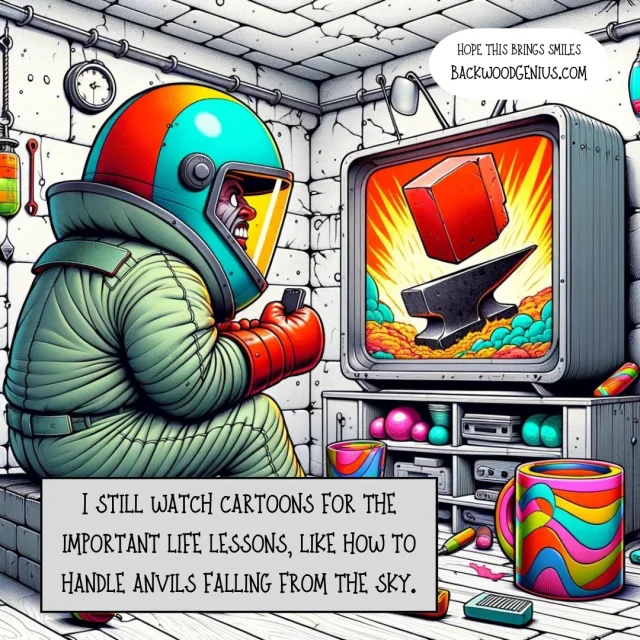 Cartoon Education — BackwoodGenius original illustration