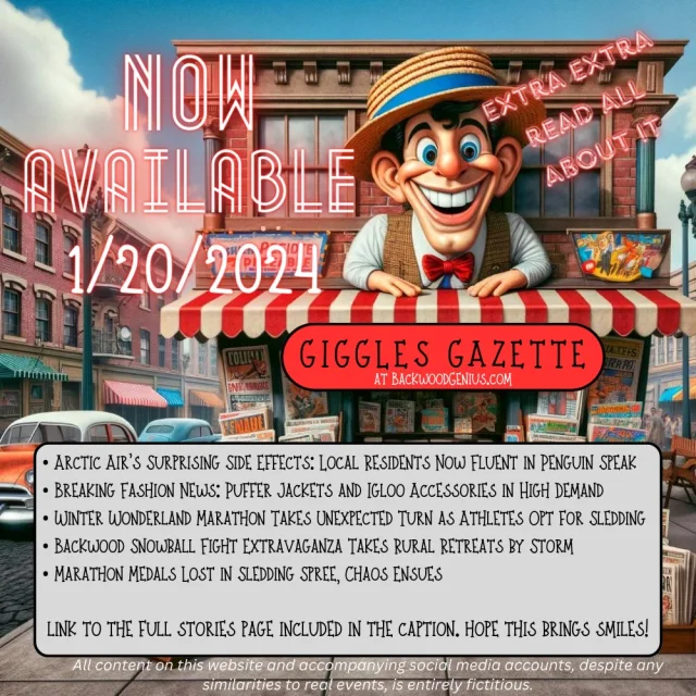 Giggles Gazette — BackwoodGenius original illustration