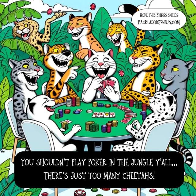 Jungle Poker — BackwoodGenius original illustration
